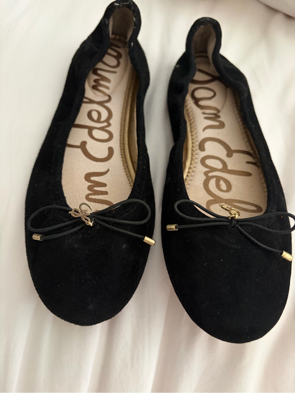 Sam Edelman Women's Black Suede Ballet Flats